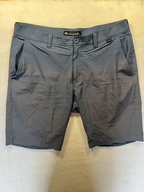 Travis Mathew Slate Blue Flat-Front Men’s Shorts